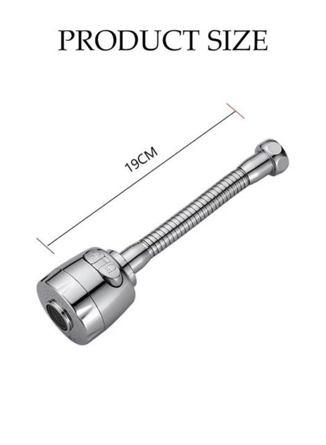 DUNISO Faucet Extender,360° Swivel Sink Faucet Head,Movable Water Saving Tap Faucet Extender,Booster Shower,Dual Spray Modes,Splash-Proof Nozzle,Compatible with Most Circular Faucets,for Bathroom,Kitchen,Sink - Image 2